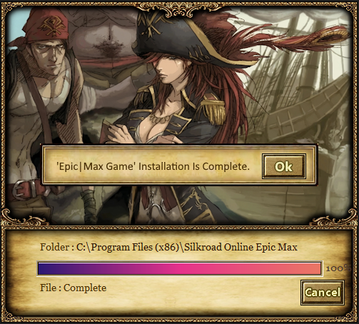 Silkroad EpicMax installer completion confirmation