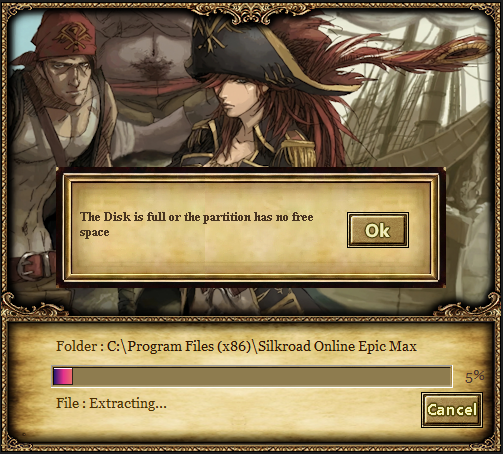 Silkroad EpicMax installer extracting game files