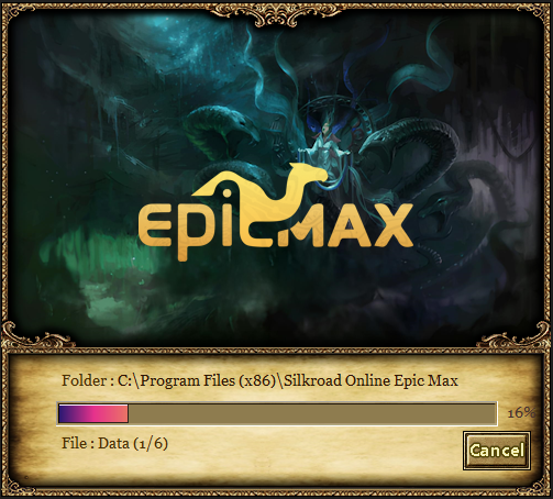 Silkroad EpicMax installer downloading data files at 16 percent